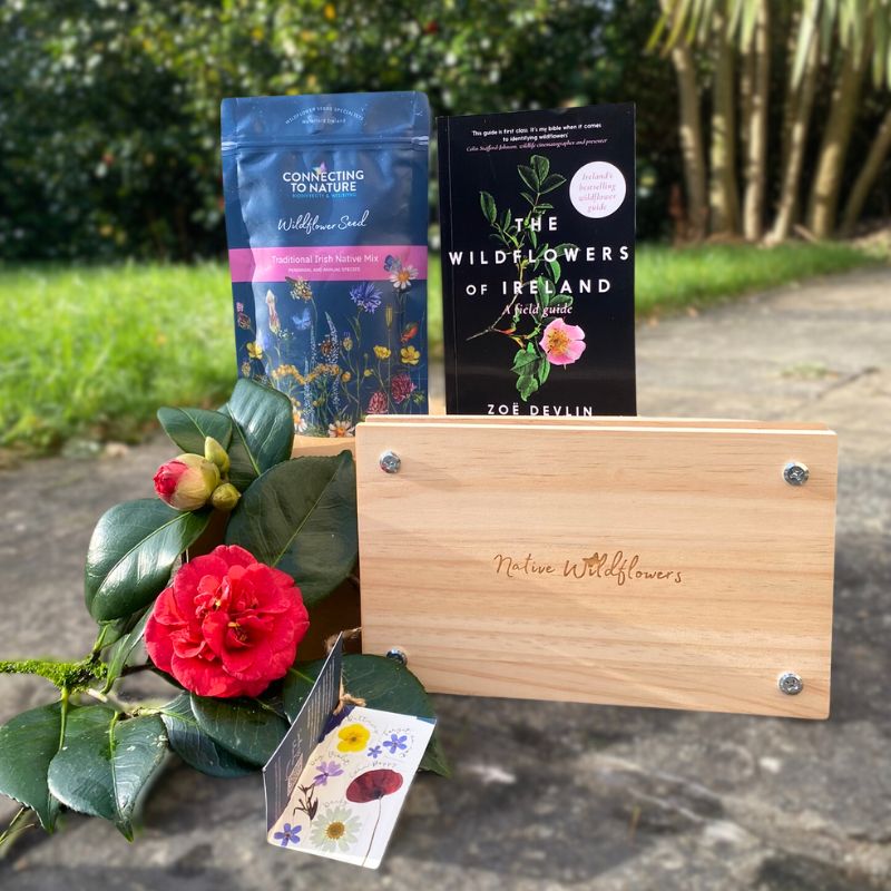 Connecting to Nature Garden Accessory Flower Press, Seed & Book Bundle | Irish Wildflowers