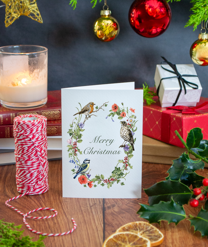 Connecting to Nature Gift Cards Christmas Cards | Pack of 3 | Wildflower seed packet inside each card