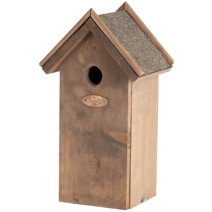 Connecting to Nature Nest Box for Great Tit | Wooden with Bitumen Roof