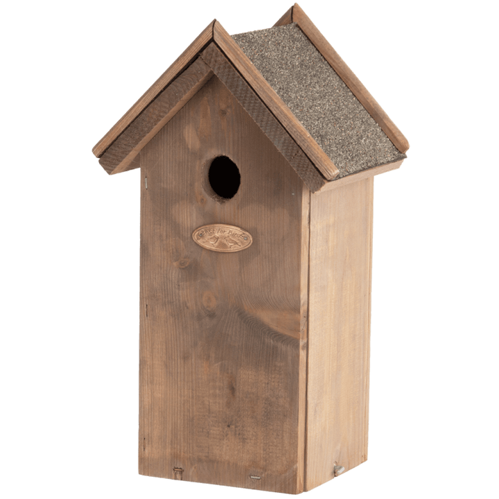 Connecting to Nature Nest Box for Great Tit | Wooden with Bitumen Roof