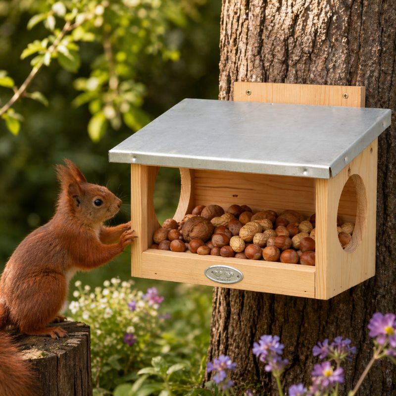 Esschert Garden Accessory Squirrel Feeder Large | Wooden