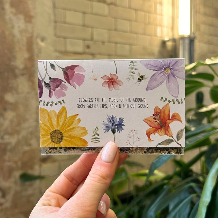 Blooming Native Gift Pockets 1 Individual Pocket Native Wildflower Seed Favour | 'Flowers are The Music of the Ground'