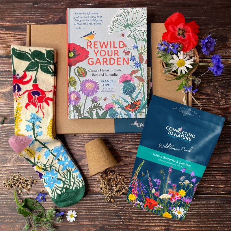 Blooming Native Gift Set Wellbeing Gift Box | Nature book, native wildflower seeds, wildflower socks