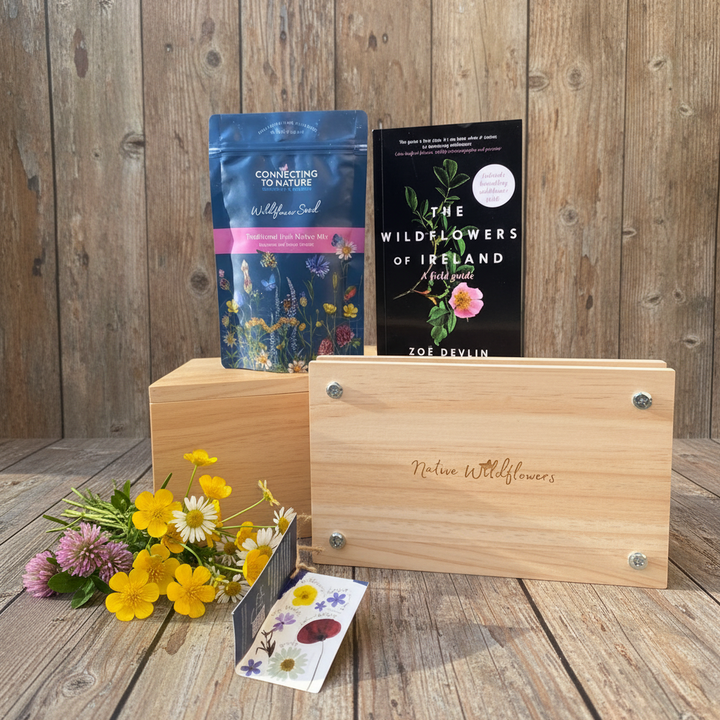 Connecting to Nature Garden Accessory Flower Press, Seed & Book Bundle | Irish Wildflowers