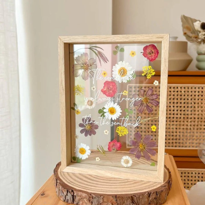 Connecting to Nature Garden Accessory Large floating frame for displaying pressed flowers