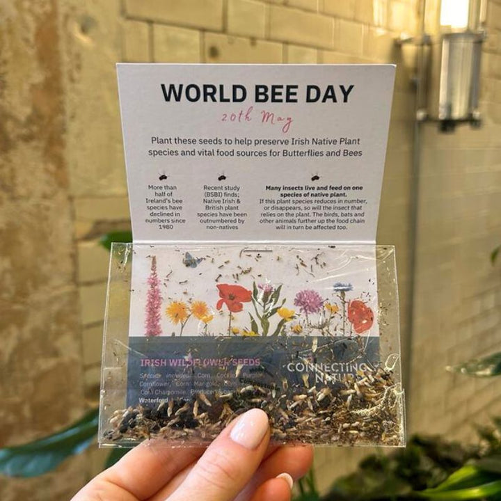 Connecting to Nature Gift Pockets World Bee Day Seed Pockets | Custom Design | Bulk Buy