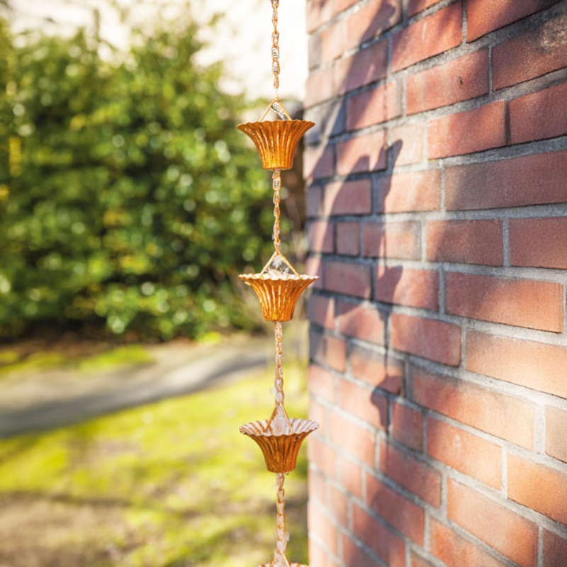 Eschert Garden Accessory Rain Chain | Copper Plated