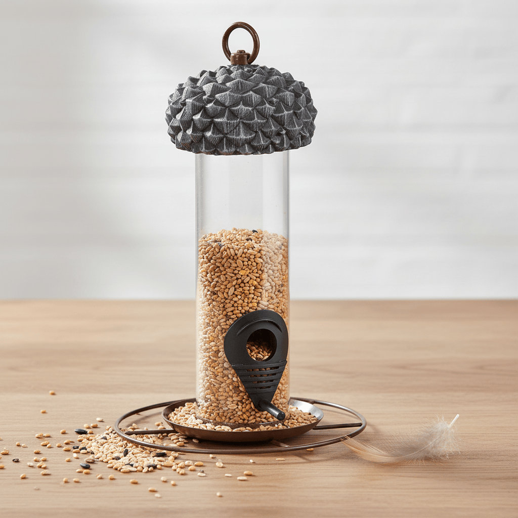 Eschert Garden Accessory Silo Bird Food Feeder | Acorn Design