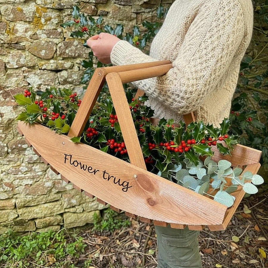 Eschert Garden Accessory Wooden Flower Trug
