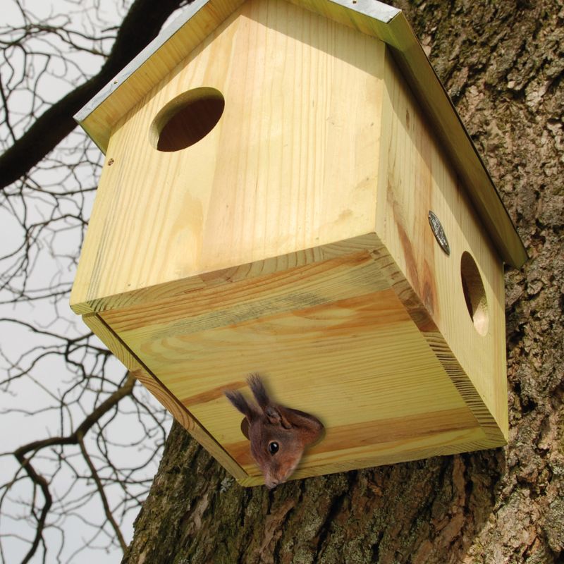 Eschert Garden Accessory Wooden Nest Box for Squirrels