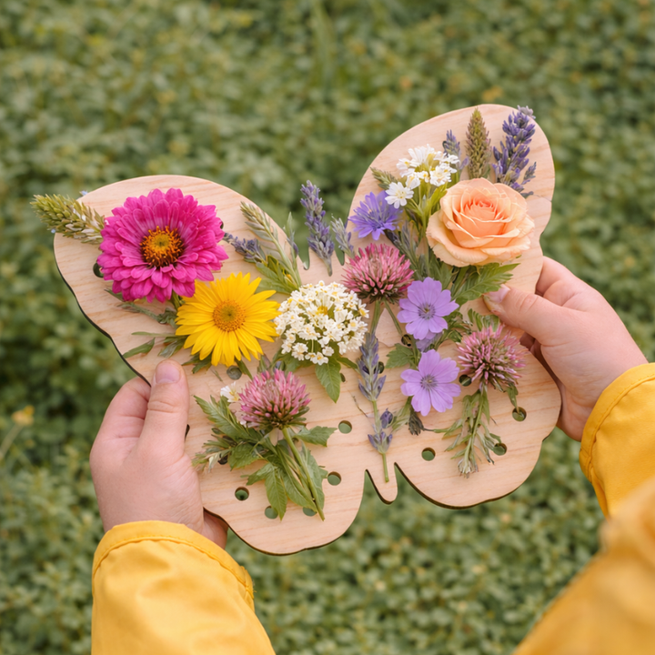 Esschert Garden Accessory Childrens Flower Holder for Picking & Display | Wooden