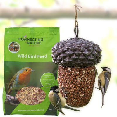 Connecting to Nature Acorn Design Bird Feeder & Bird Feed Bundle