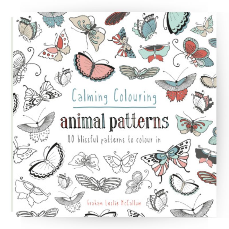 Connecting to Nature Books Calming Colouring Animal Patterns | 80 colouring book patterns