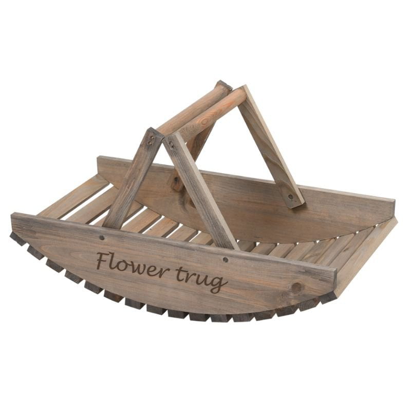 Connecting to Nature Home & Garden Wooden Flower Trug