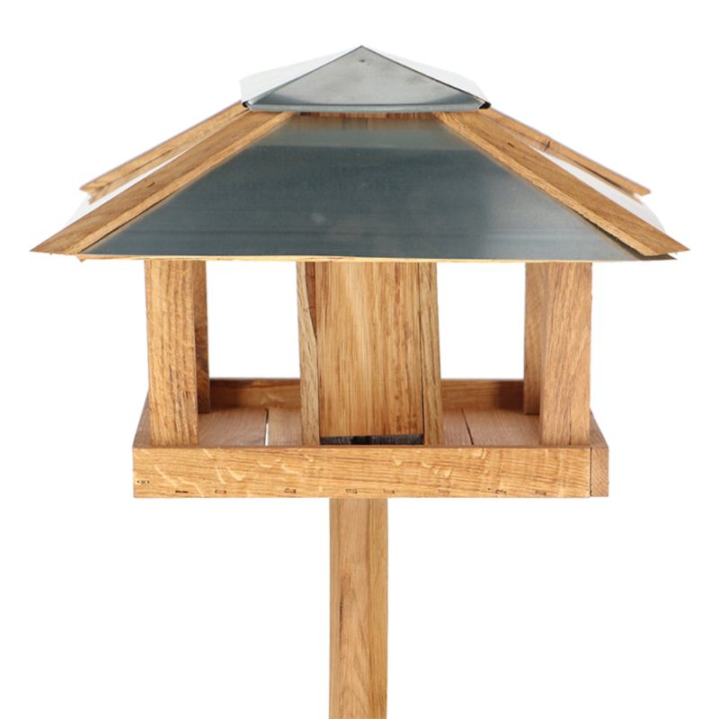 Connecting to Nature Oak Bird Table with Silo