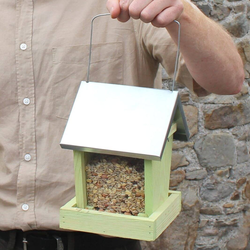 Connecting to Nature Wooden Bird Food Feeder